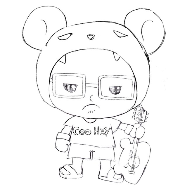 コフェちゃん くま案ラフ